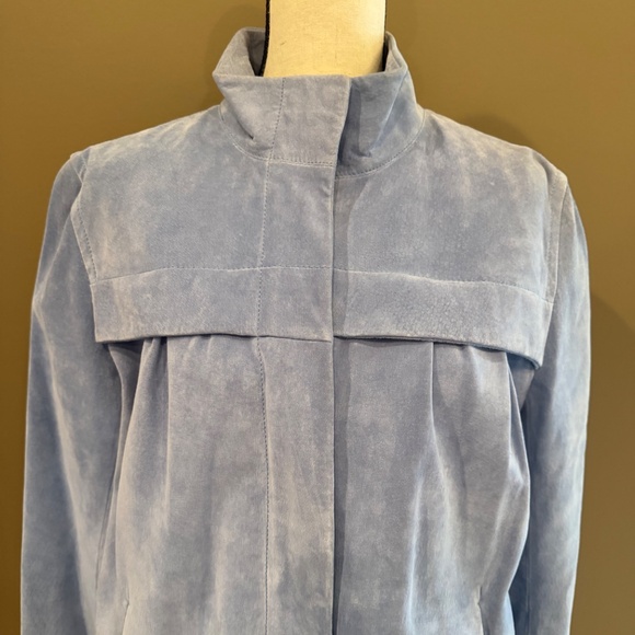 Liz Claiborne Women's Soft Blue/Periwinkle Suede Leather Jacket, Size XL - Picture 2 of 16